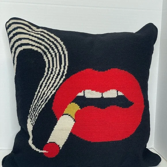 Jonathan Adler Red and Black Accent Pillow for Modern Decor - Picture 13 of 15
